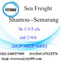 Trasporto merci del mare di Shantou Port a Semarang